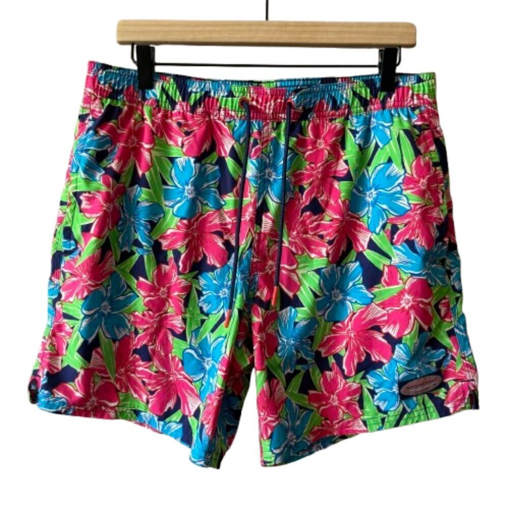 Men's M Vineyard Vines Tropical Floral Swim Trunks